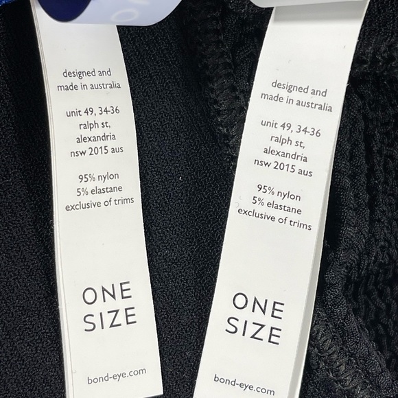 Bond-Eye the Sydney Bikini Top & the Savannah Bikini Bottom Black O/S - Picture 10 of 10